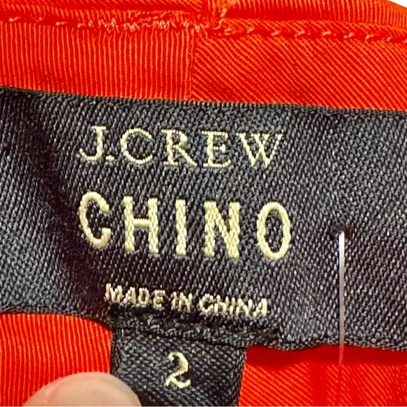 J.Crew Chino NEW 4” Cotton Flat Front Shorts in Vivid Flame size 2 - Picture 11 of 14